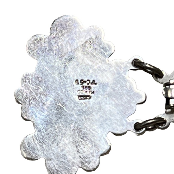 Sterling silver vintage 80’s clip on drop earrings with onyx center - Picture 4 of 4